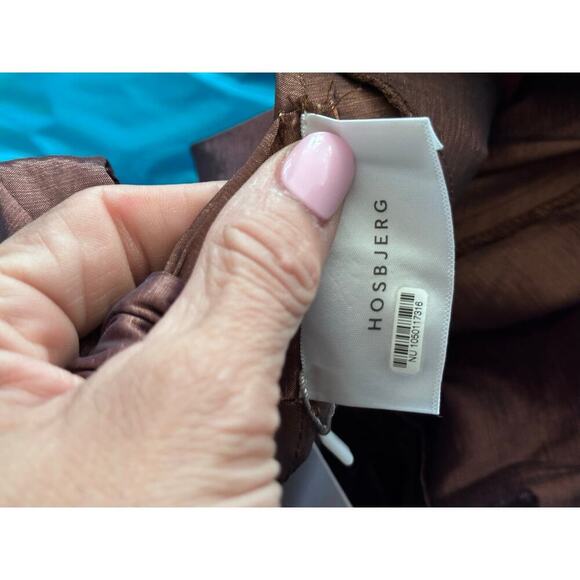 NWT Hosbjerg Women's Brown Elora Buckle V-Neckline Mini Dress Size Small - Picture 10 of 16